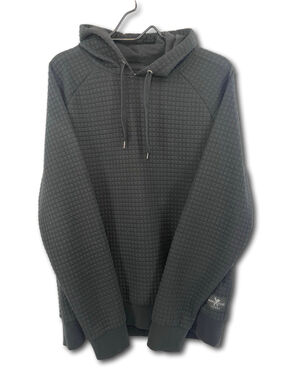 Marc Ecko Cut & Sew Men’s Pullover Waffle Sweater Black Hoodie Size M